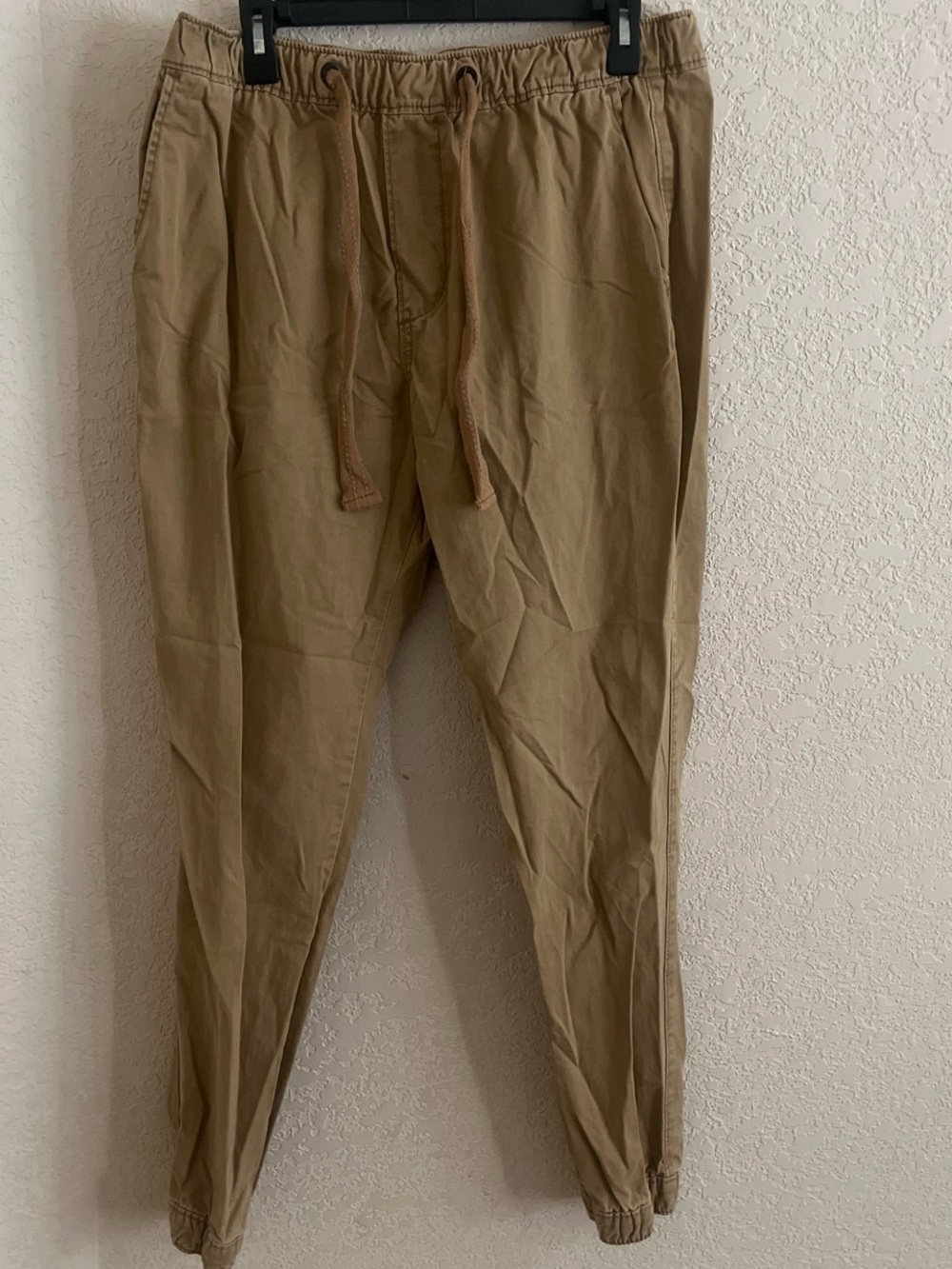 Men's Hollister Casual Drawstring Jogger Pants - Khaki